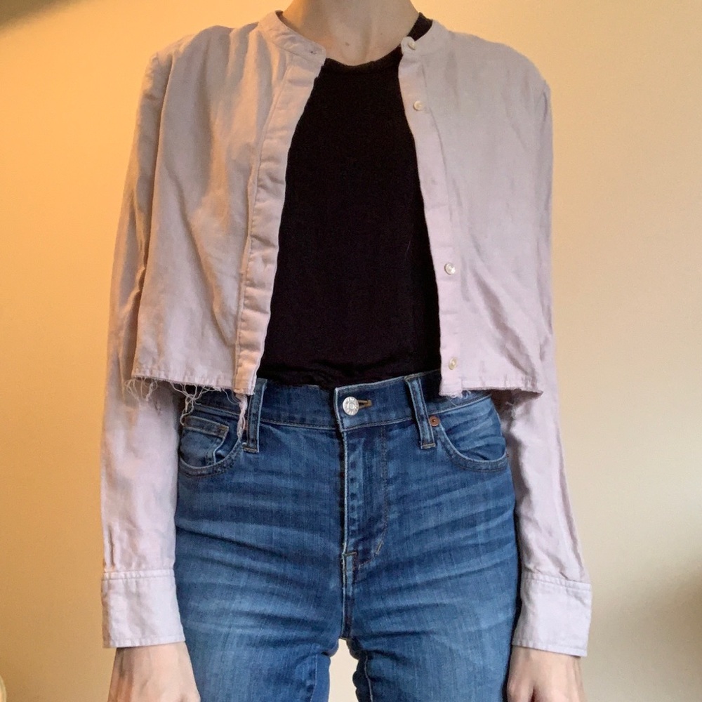XXS WILFRED CROPPED BUTTON UP